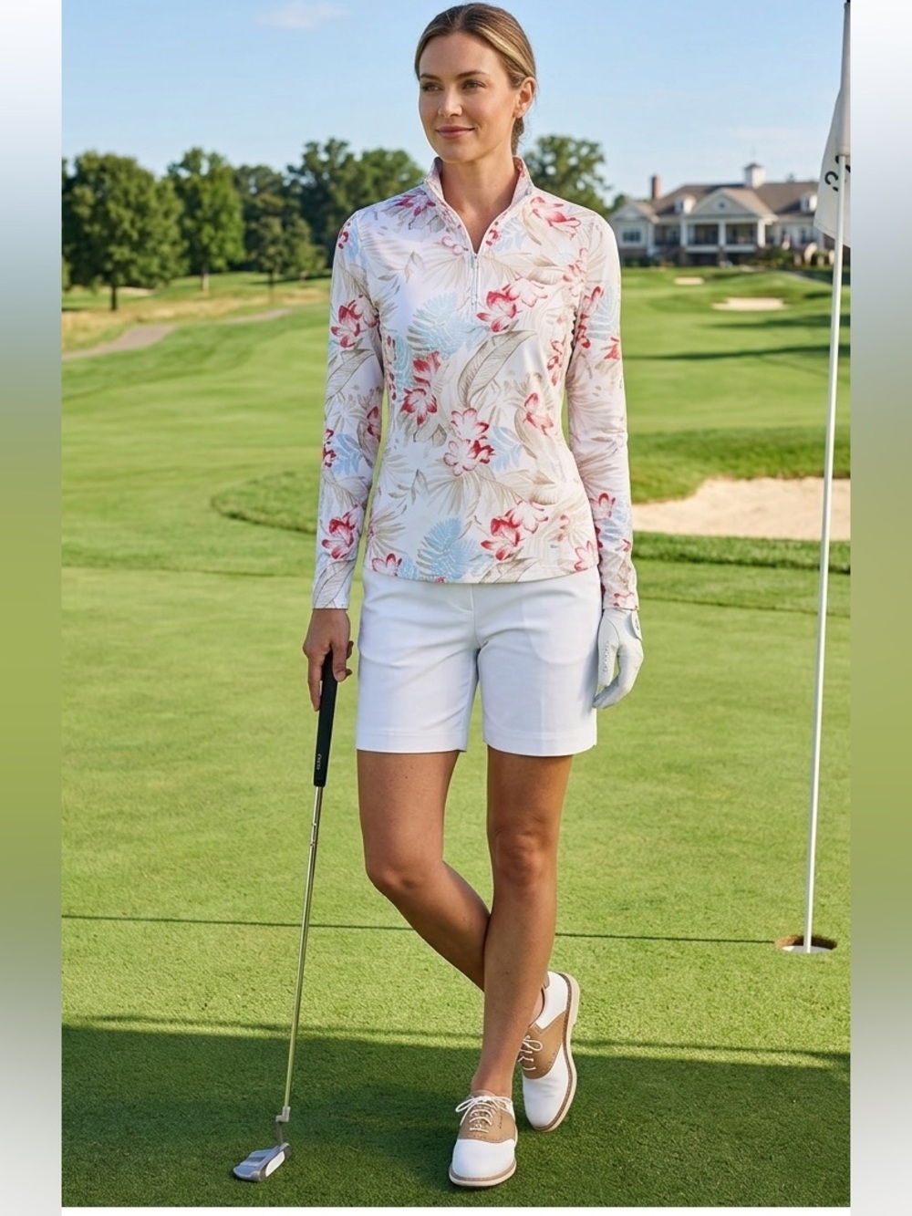 NWT Tommy Bahama Golf Pickleball Top Size Small 1/4 Zip Pullover